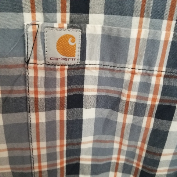 Carhartt plaid short sleeve button up shirt Size Large - Picture 2 of 5